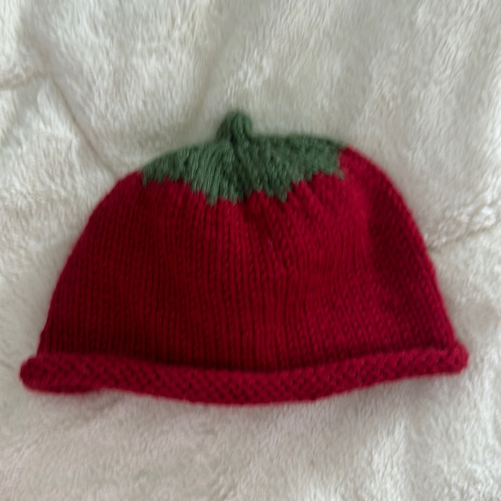 Handmade knitted baby hats one size 6m12 yo